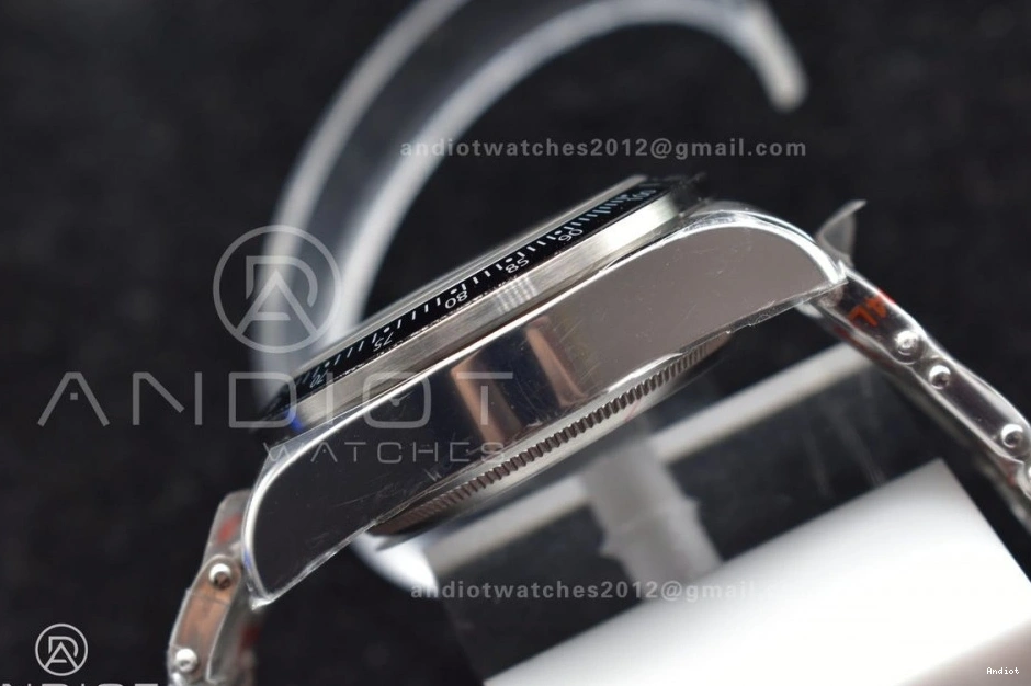 Bay 1:1 Black TWS Bracelet Dial SS A7750 White Chrono on Best Edition SS 1126